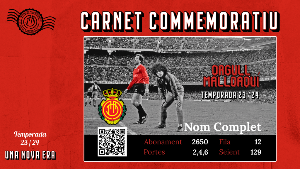 El marcaje de Damià Amer a Maradona protagoniza del carné conmemorativo 23/24